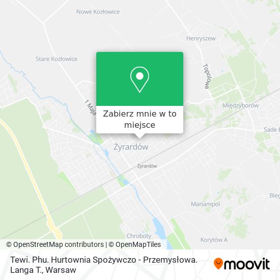 Mapa Tewi. Phu. Hurtownia Spożywczo - Przemysłowa. Langa T.