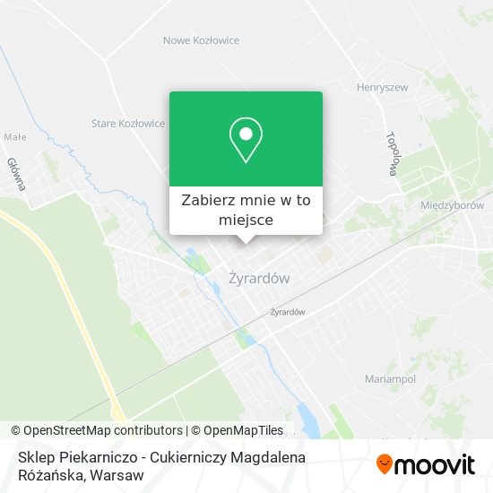 Mapa Sklep Piekarniczo - Cukierniczy Magdalena Różańska