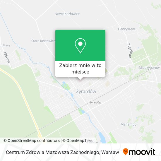 Mapa Centrum Zdrowia Mazowsza Zachodniego