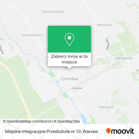 Mapa Miejskie Integracyjne Przedszkole nr 10