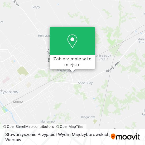 Mapa Stowarzyszenie Przyjaciół Wydm Międzyborowskich