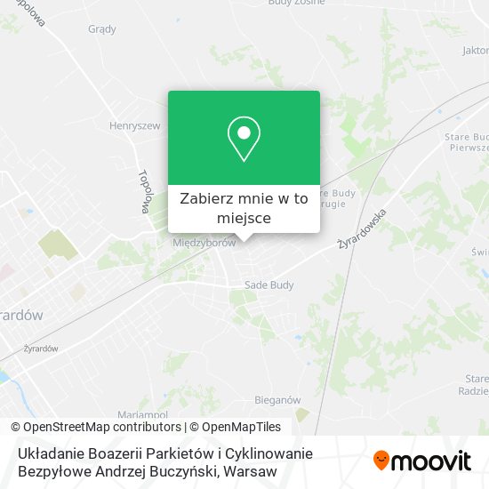 Mapa Układanie Boazerii Parkietów i Cyklinowanie Bezpyłowe Andrzej Buczyński