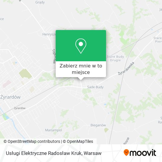 Mapa Usługi Elektryczne Radosław Kruk