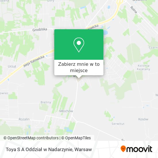 Mapa Toya S A Oddział w Nadarzynie