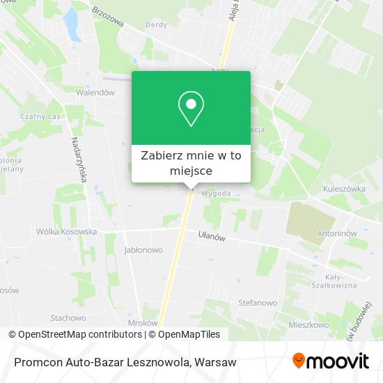 Mapa Promcon Auto-Bazar Lesznowola