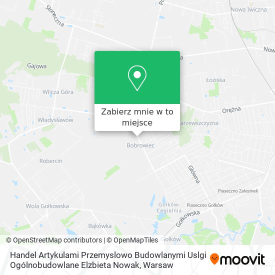 Mapa Handel Artykulami Przemyslowo Budowlanymi Uslgi Ogólnobudowlane Elzbieta Nowak