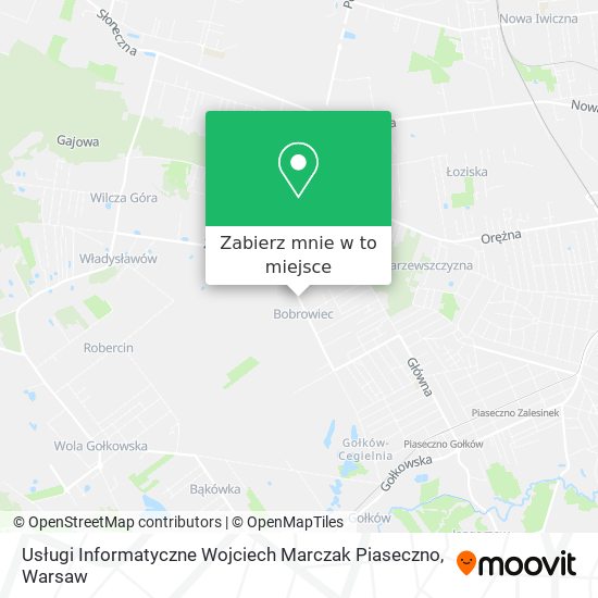 Mapa Usługi Informatyczne Wojciech Marczak Piaseczno