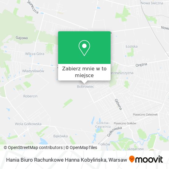 Mapa Hania Biuro Rachunkowe Hanna Kobylińska