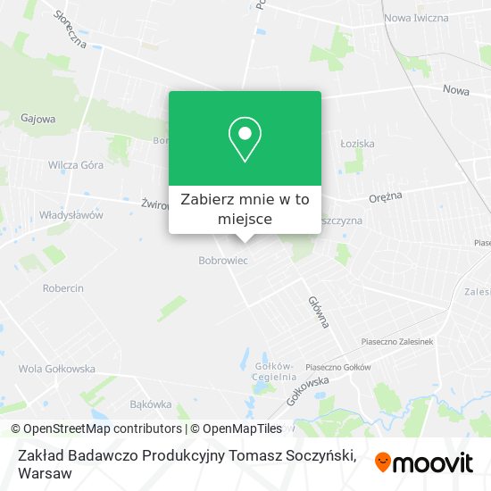 Mapa Zakład Badawczo Produkcyjny Tomasz Soczyński