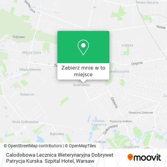 Mapa Calodobowa Lecznica Weterynaryjna Dobrywet Patrycja Kurska. Szpital Hotel