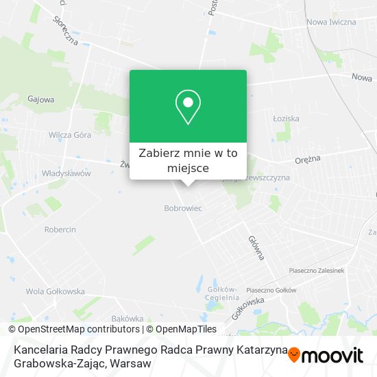 Mapa Kancelaria Radcy Prawnego Radca Prawny Katarzyna Grabowska-Zając