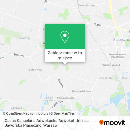 Mapa Casus Kancelaria Adwokacka Adwokat Urszula Jaworska Piaseczno