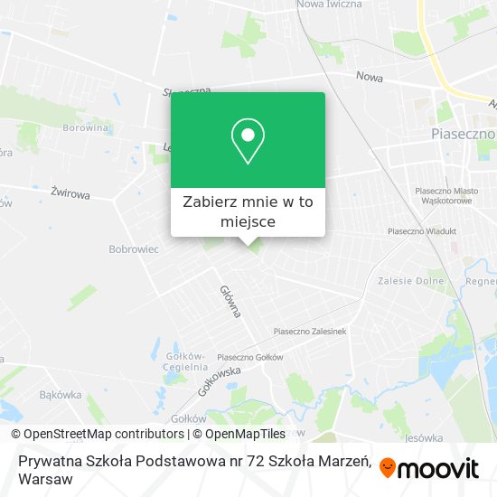 Mapa Prywatna Szkoła Podstawowa nr 72 Szkoła Marzeń