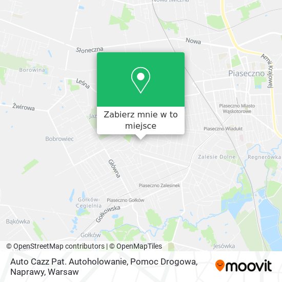 Mapa Auto Cazz Pat. Autoholowanie, Pomoc Drogowa, Naprawy