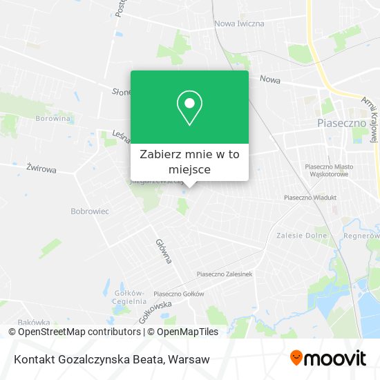 Mapa Kontakt Gozalczynska Beata