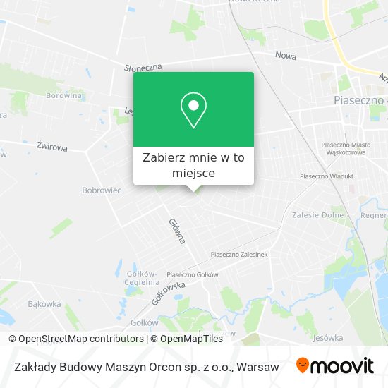 Mapa Zakłady Budowy Maszyn Orcon sp. z o.o.