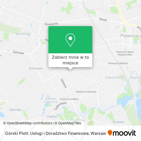 Mapa Górski Piotr. Usługi i Doradztwo Finansowe