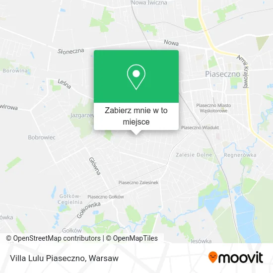 Mapa Villa Lulu Piaseczno