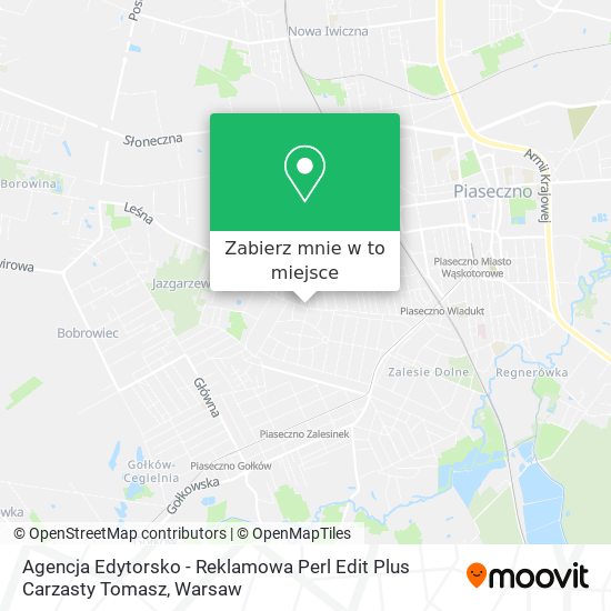 Mapa Agencja Edytorsko - Reklamowa Perl Edit Plus Carzasty Tomasz