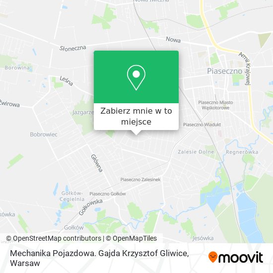 Mapa Mechanika Pojazdowa. Gajda Krzysztof Gliwice