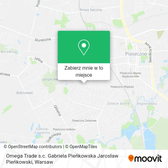 Mapa Omega Trade s.c. Gabriela Pieńkowska Jarosław Pieńkowski