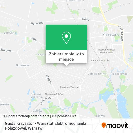 Mapa Gajda Krzysztof - Warsztat Elektromechaniki Pojazdowej