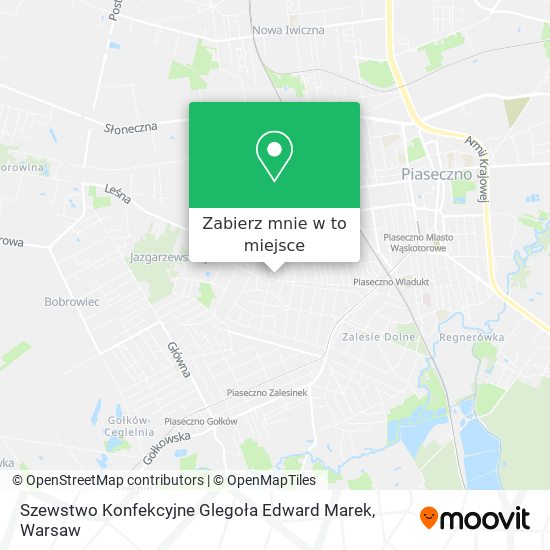 Mapa Szewstwo Konfekcyjne Glegoła Edward Marek