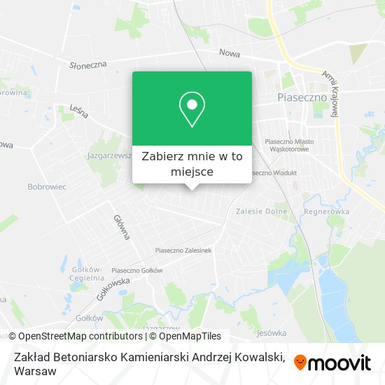 Mapa Zakład Betoniarsko Kamieniarski Andrzej Kowalski