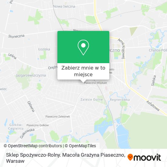 Mapa Sklep Spożywczo-Rolny. Macoła Grażyna Piaseczno