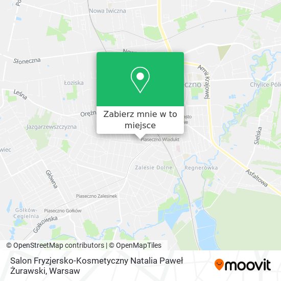 Mapa Salon Fryzjersko-Kosmetyczny Natalia Paweł Żurawski