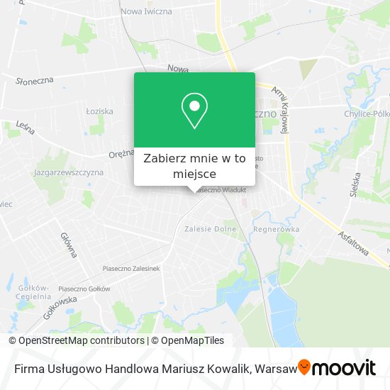 Mapa Firma Usługowo Handlowa Mariusz Kowalik