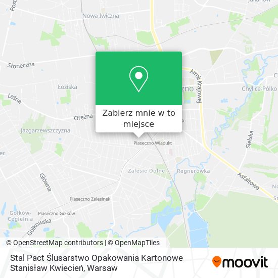 Mapa Stal Pact Ślusarstwo Opakowania Kartonowe Stanisław Kwiecień