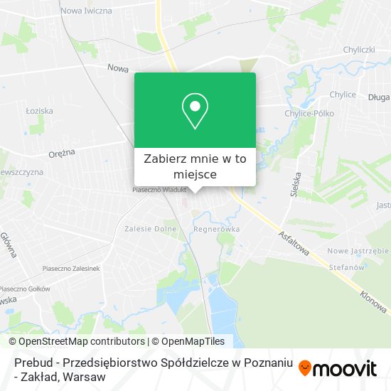 Mapa Prebud - Przedsiębiorstwo Spółdzielcze w Poznaniu - Zakład