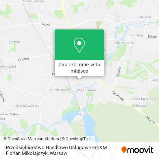 Mapa Przedsiębiorstwo Handlowo Usługowe Em&M Florian Mikołajczyk