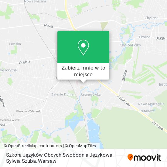 Mapa Szkoła Języków Obcych Swobodnia Językowa Sylwia Szuba