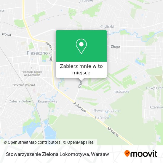 Mapa Stowarzyszenie Zielona Lokomotywa