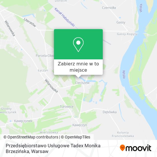 Mapa Przedsiębiorstawo Usługowe Tadex Monika Brzezińska