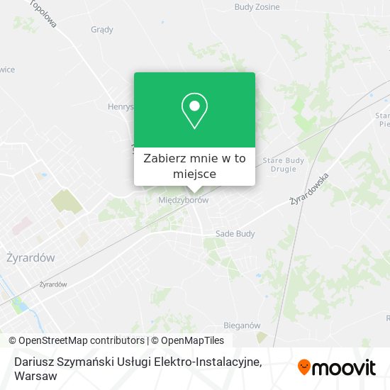 Mapa Dariusz Szymański Usługi Elektro-Instalacyjne