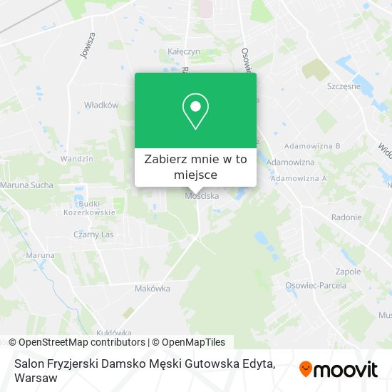 Mapa Salon Fryzjerski Damsko Męski Gutowska Edyta