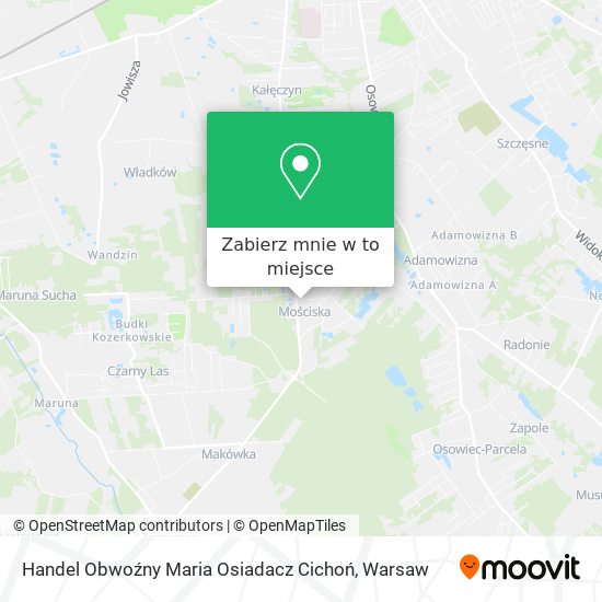 Mapa Handel Obwoźny Maria Osiadacz Cichoń