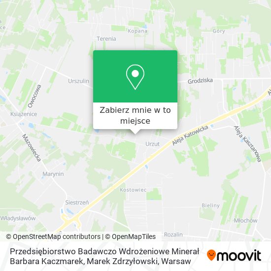 Mapa Przedsiębiorstwo Badawczo Wdrożeniowe Minerał Barbara Kaczmarek, Marek Zdrzyłowski