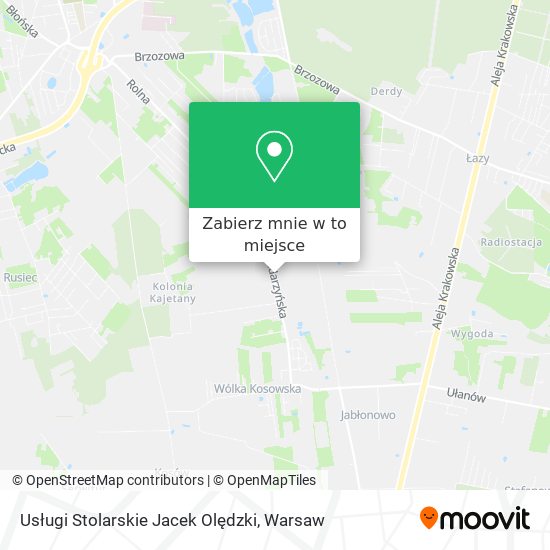 Mapa Usługi Stolarskie Jacek Olędzki