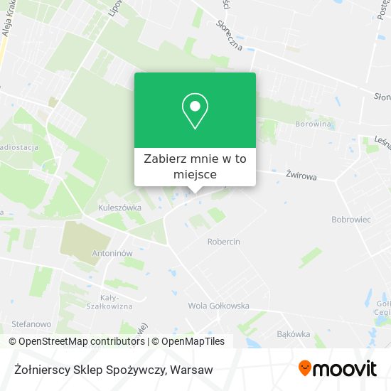 Mapa Żołnierscy Sklep Spożywczy