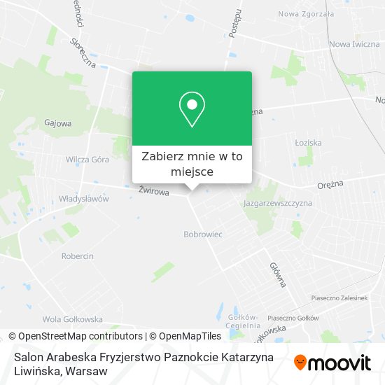 Mapa Salon Arabeska Fryzjerstwo Paznokcie Katarzyna Liwińska