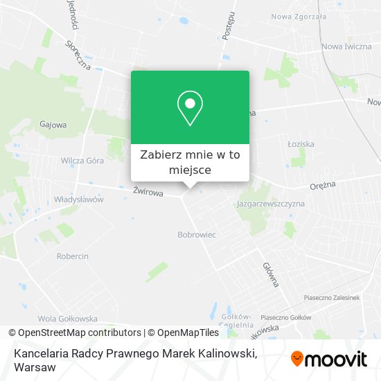 Mapa Kancelaria Radcy Prawnego Marek Kalinowski