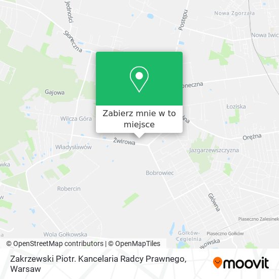 Mapa Zakrzewski Piotr. Kancelaria Radcy Prawnego