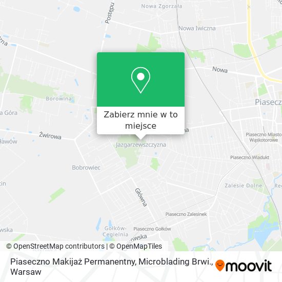 Mapa Piaseczno Makijaż Permanentny, Microblading Brwi.