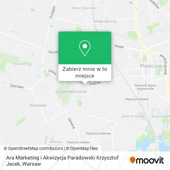 Mapa Ara Marketing i Akwizycja Paradowski Krzysztof Jacek