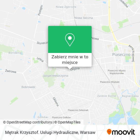 Mapa Mętrak Krzysztof. Usługi Hydrauliczne