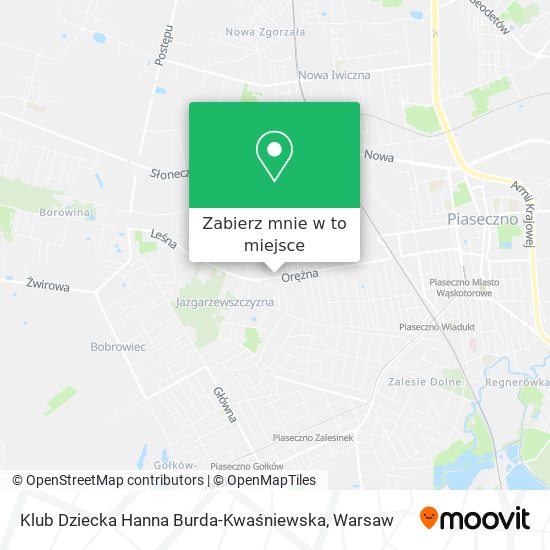 Mapa Klub Dziecka Hanna Burda-Kwaśniewska